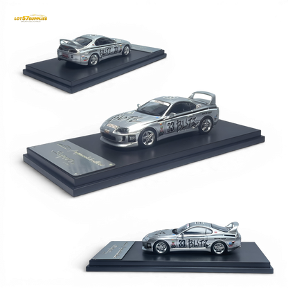 MC Toyota Supra JZA80 Silver BLiTZ Livery 1:64 Diecast Model