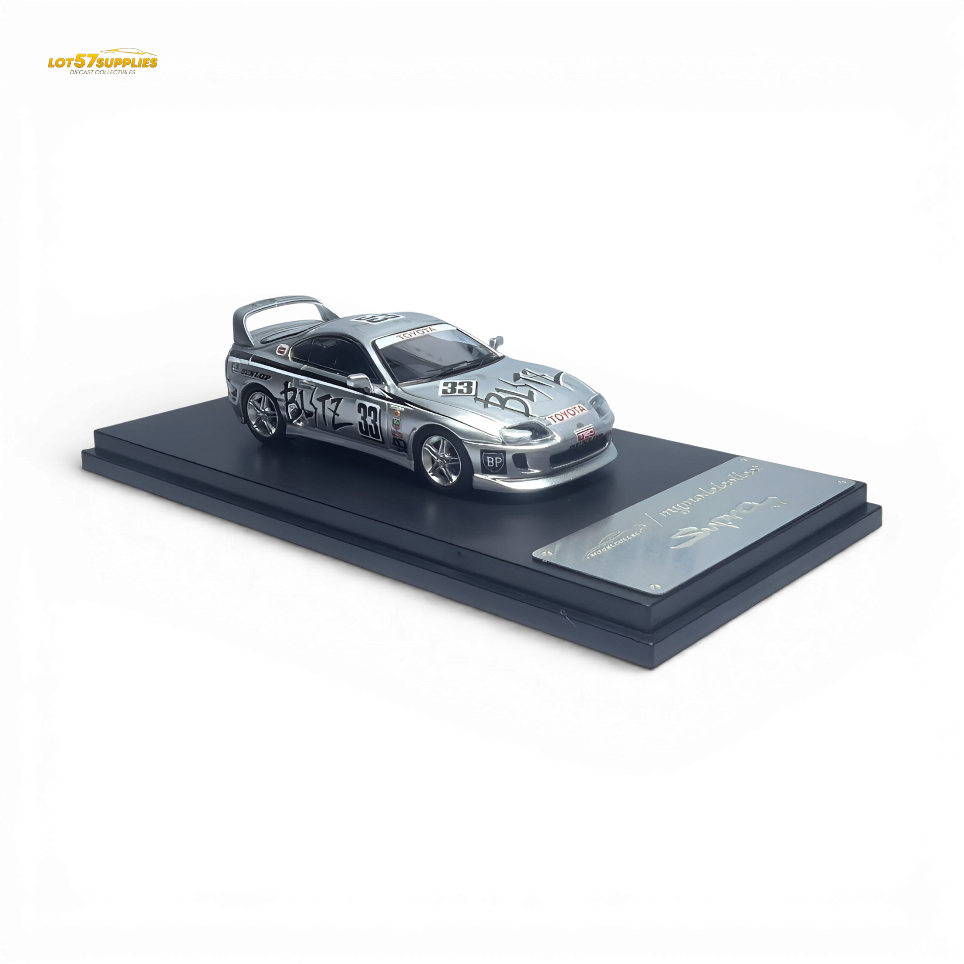 MC Toyota Supra JZA80 Silver BLiTZ Livery 1:64 Diecast Model