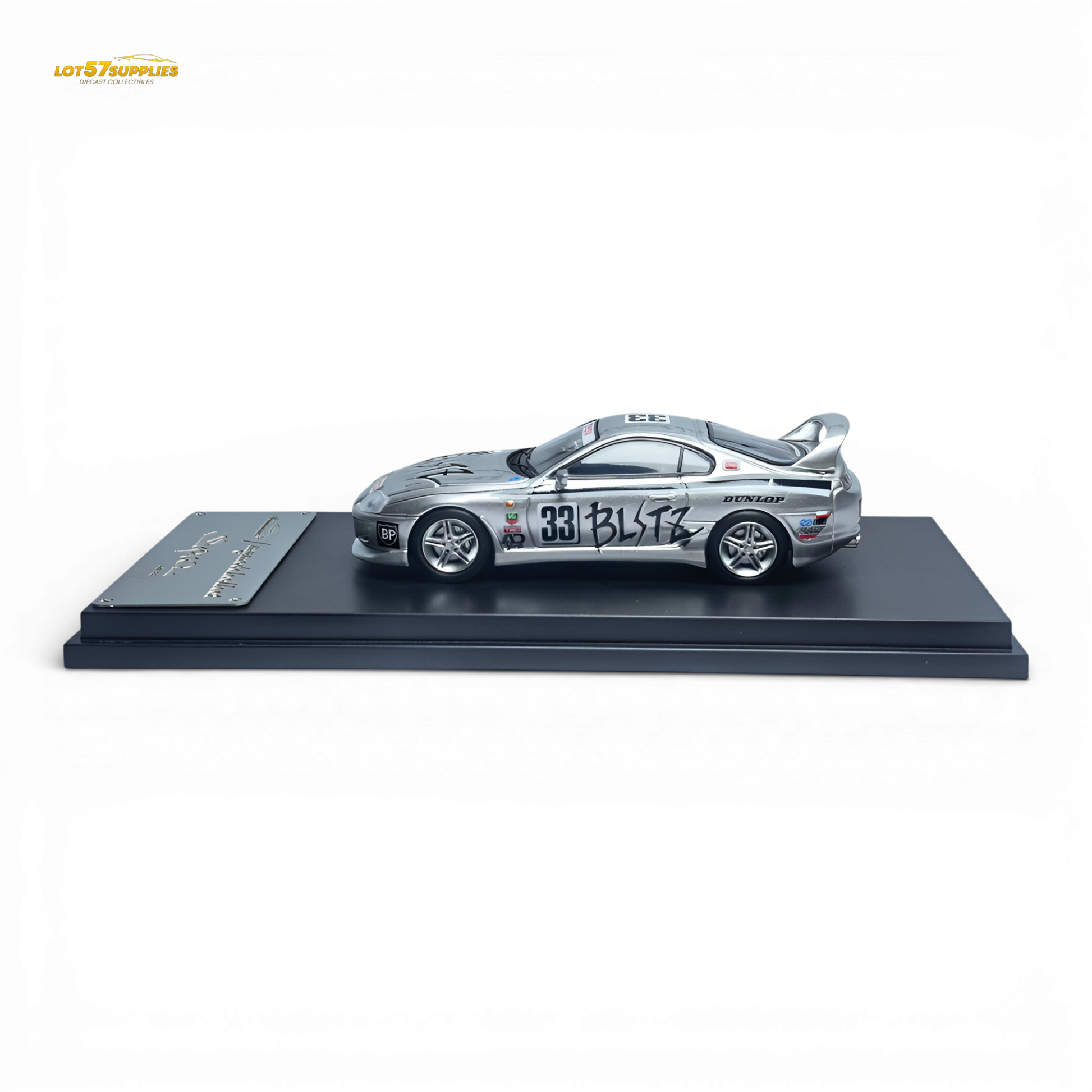 MC Toyota Supra JZA80 Silver BLiTZ Livery 1:64 Diecast Model