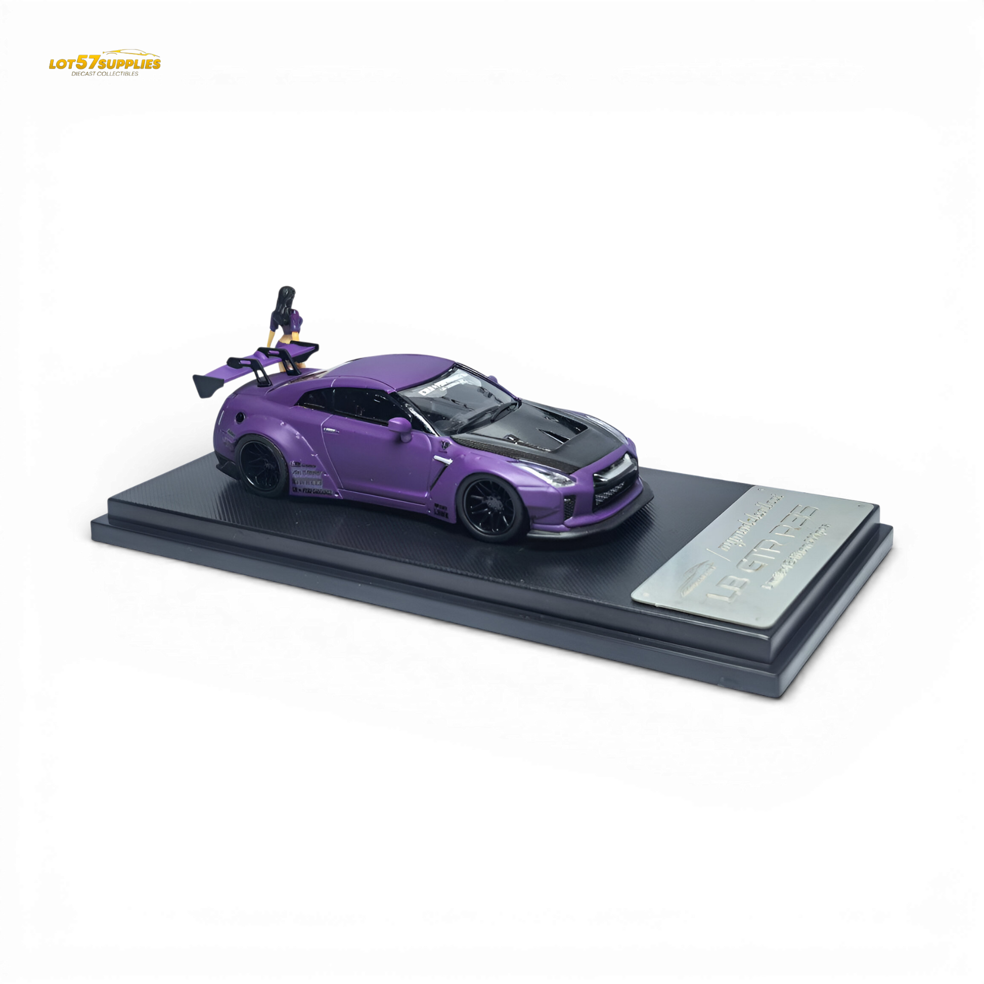 MC Nissan GTR 1.5V Matte Purple 1:64 Diecast Model