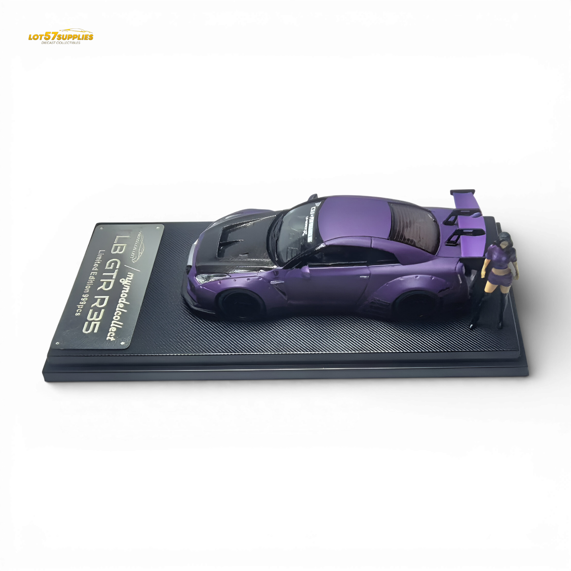 MC Nissan GTR 1.5V Matte Purple 1:64 Diecast Model
