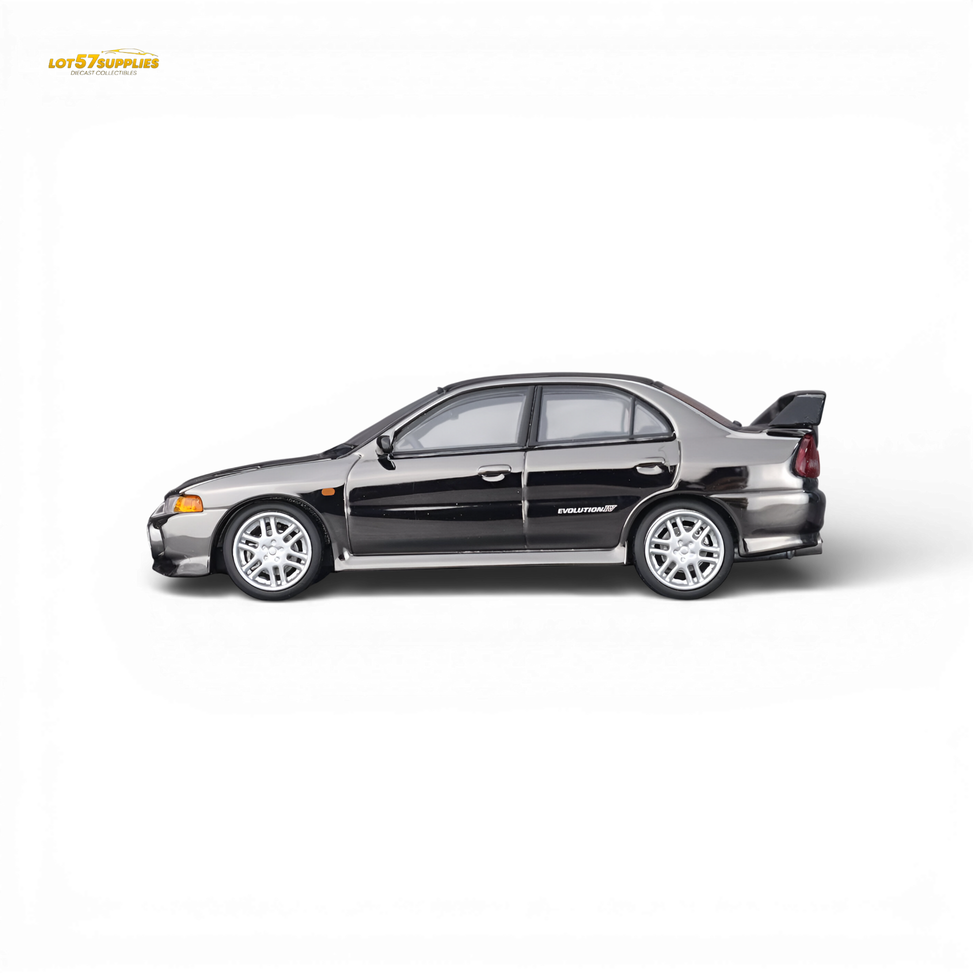 Motorhelix Mitsubishi Lancer EVO IV Gunshot Black 1:64 Diecast Model