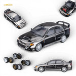 Motorhelix Mitsubishi Lancer EVO IV Gunshot Black 1:64 Diecast Model