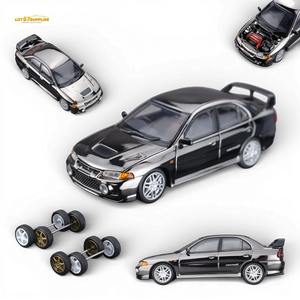 Motorhelix Mitsubishi Lancer EVO IV Gunshot Black 1:64 Diecast Model