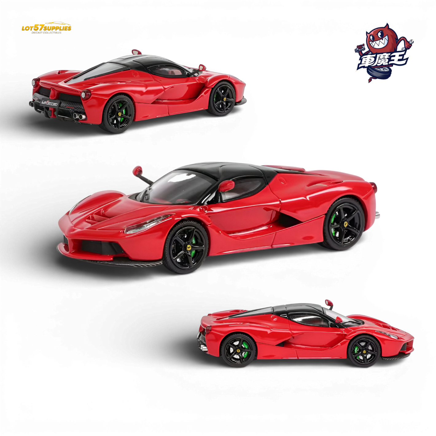 Demon King Auto Ferrari LaFerrari F150 Red Carbon Top 1:64 Diecast Model