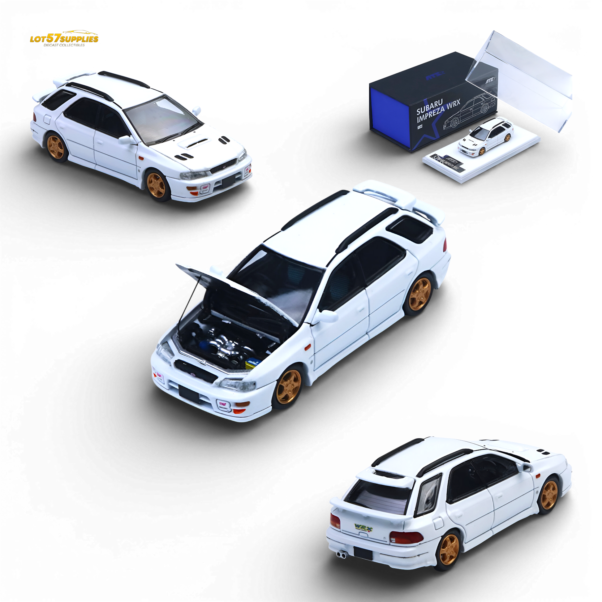 ATS Subaru Impreza WRX White 1:64 Diecast Model