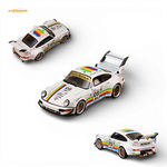 SW RWB 964 Wide-Body White Apple 1:64 scale diecast model car multiple angles