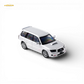 Fiberrun Subaru Forester SG9 Metallic White 1:64 Scale Diecast Model Rear Quarter View