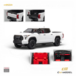 CM Model Toyota Tundra White 1:64 Scale Diecast Model Multi Angle View