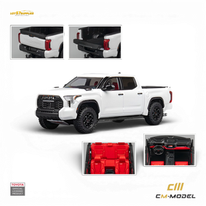 CM Model Toyota Tundra White 1:64 Scale Diecast Model Multi Angle View