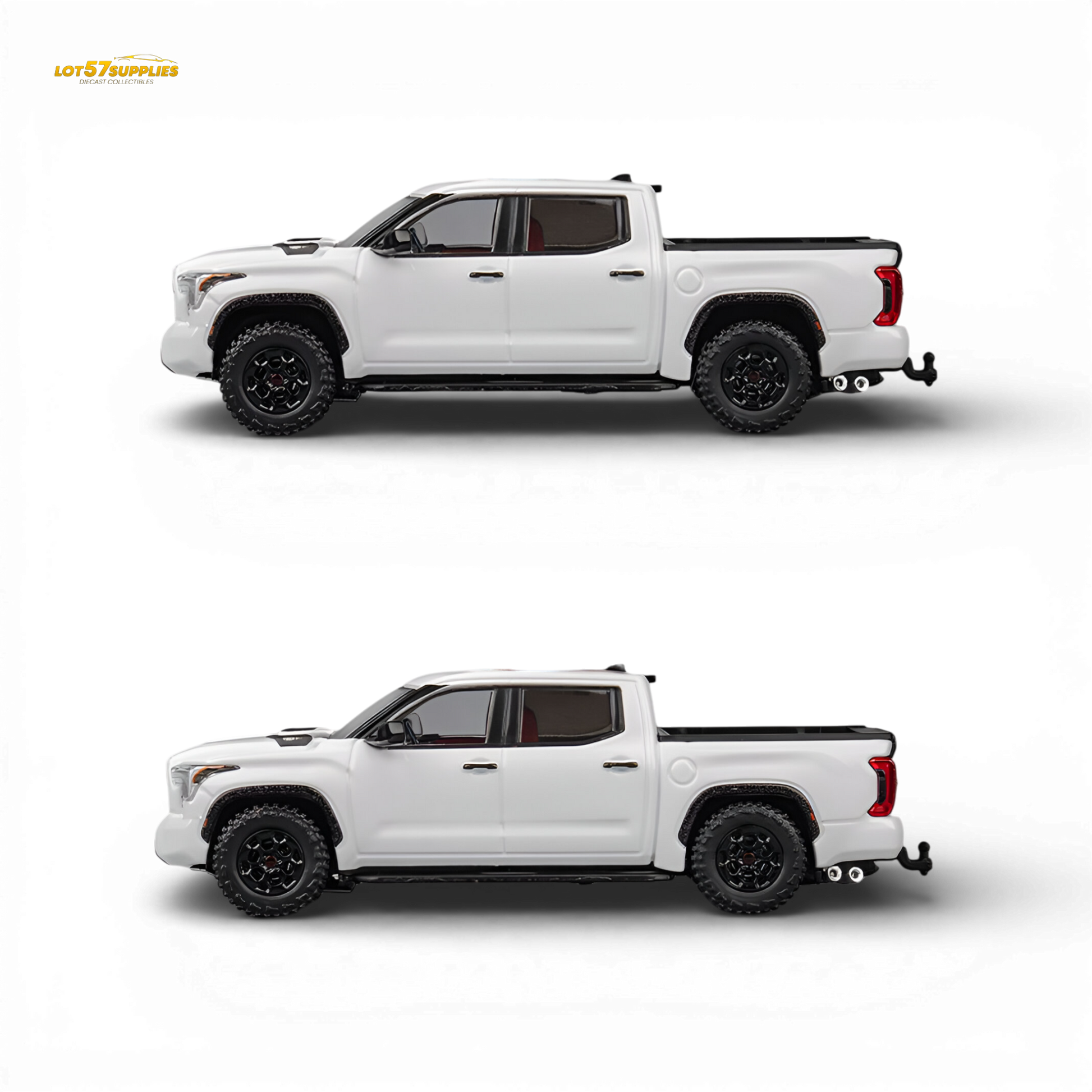CM Model Toyota Tundra White 1:64 Scale Diecast Model Side Profile