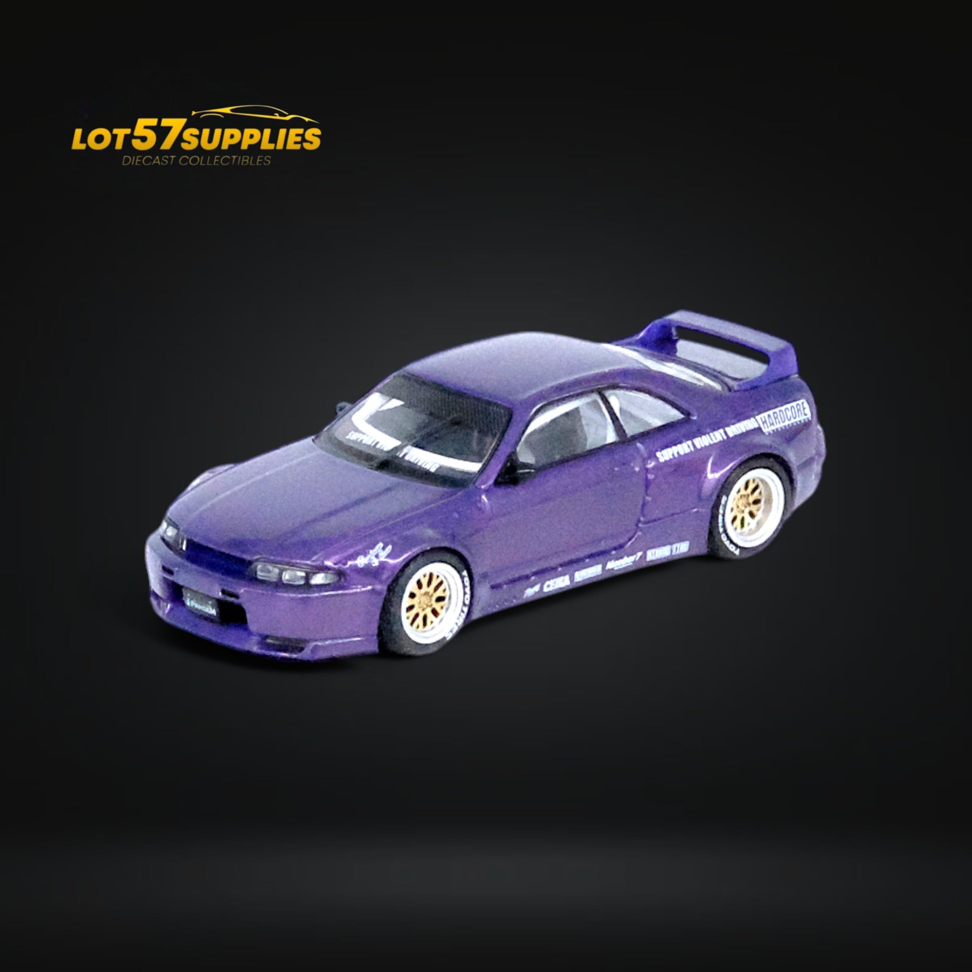 Inno64 NISSAN SKYLINE GT-R (R33) "PANDEM ROCKET BUNNY" Purple 1:64