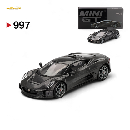 Mini-GT Jaguar C-X75 Test Car - Carbon Fiber #997 1:64 MGT00997