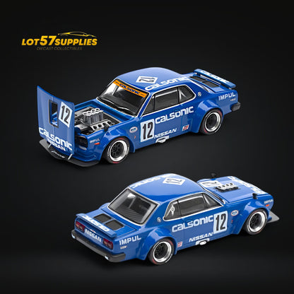 (Pre-Order) PopRace Skyline GT-R V8 Drift (Hakosuka) - Calsonic Blue 1:64