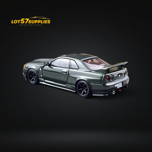 MOTORHELIX Nissan Skyline GT-R R34 Z-Tune CRS Dark Green 1:64