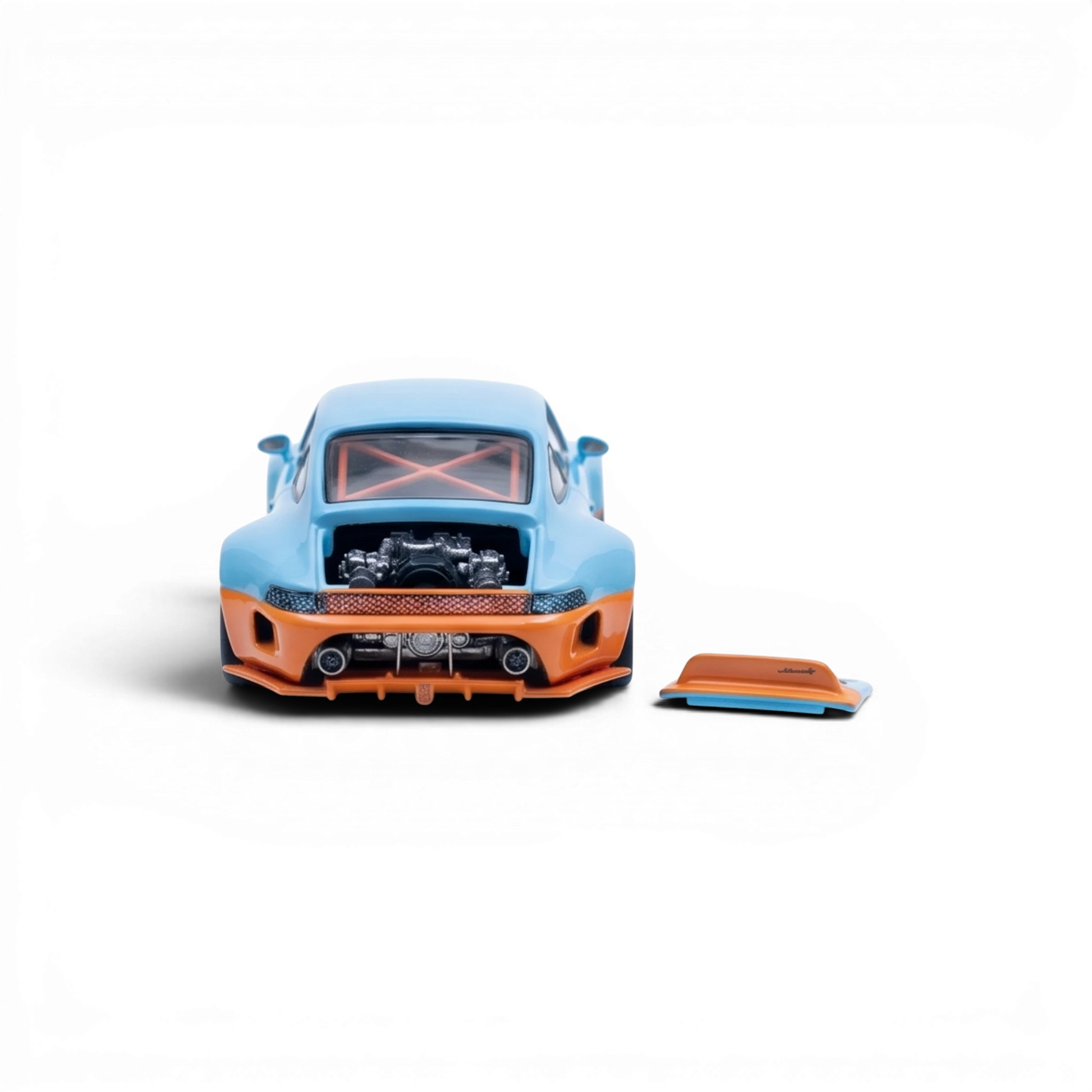 (Pre-Order) DCM x YF Model Porsche 993 Modified - Gulf Livery 1:64 — angle 6