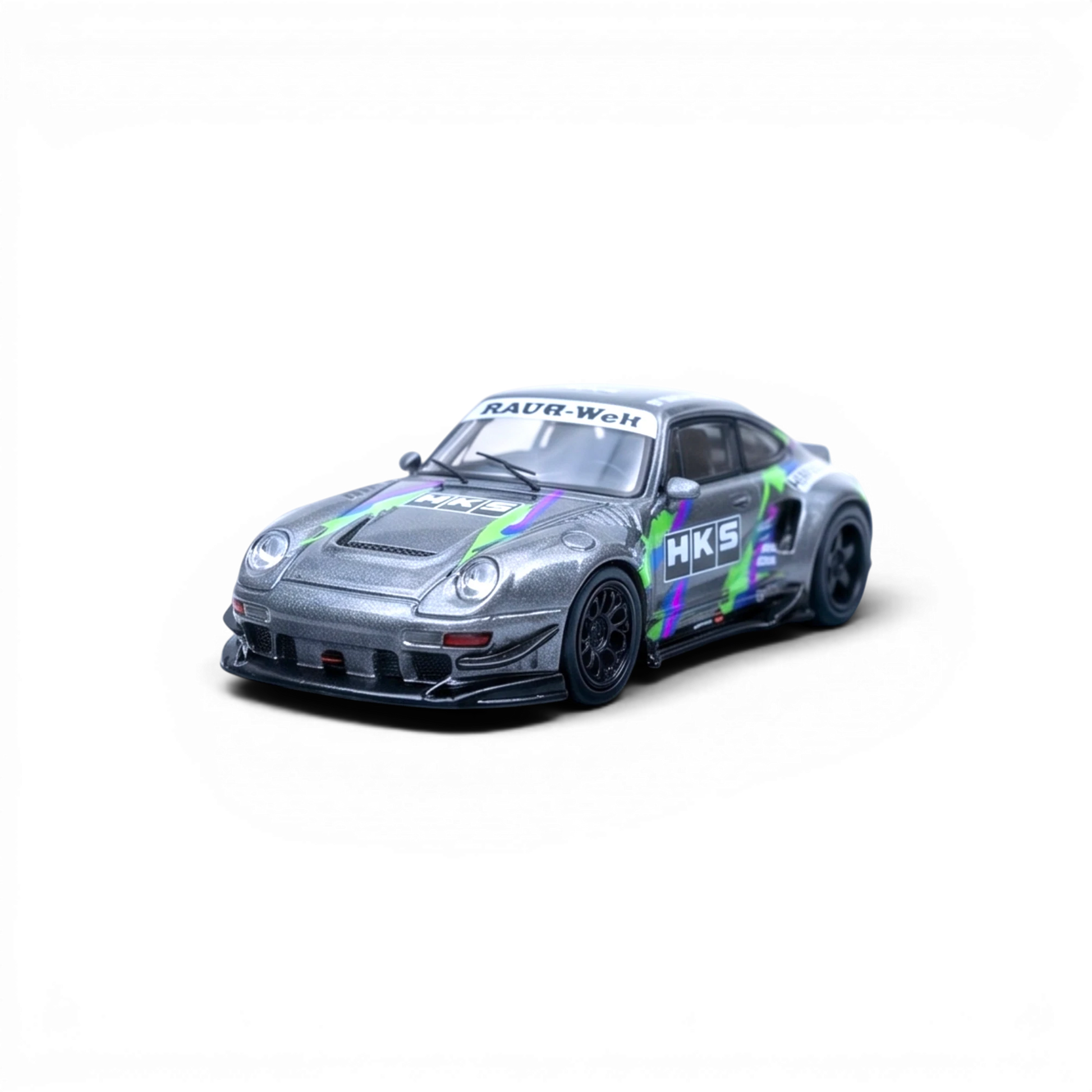 (Pre-Order) DCM x YF Model Porsche 993 Modified - HKS Livery 1:64 — angle 3