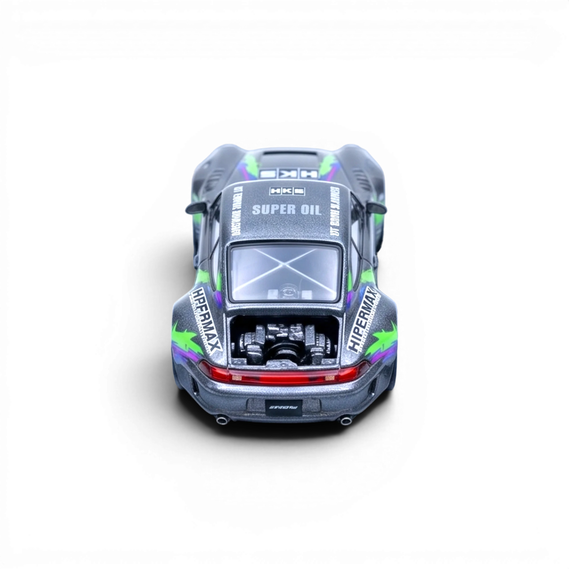 (Pre-Order) DCM x YF Model Porsche 993 Modified - HKS Livery 1:64 — angle 6