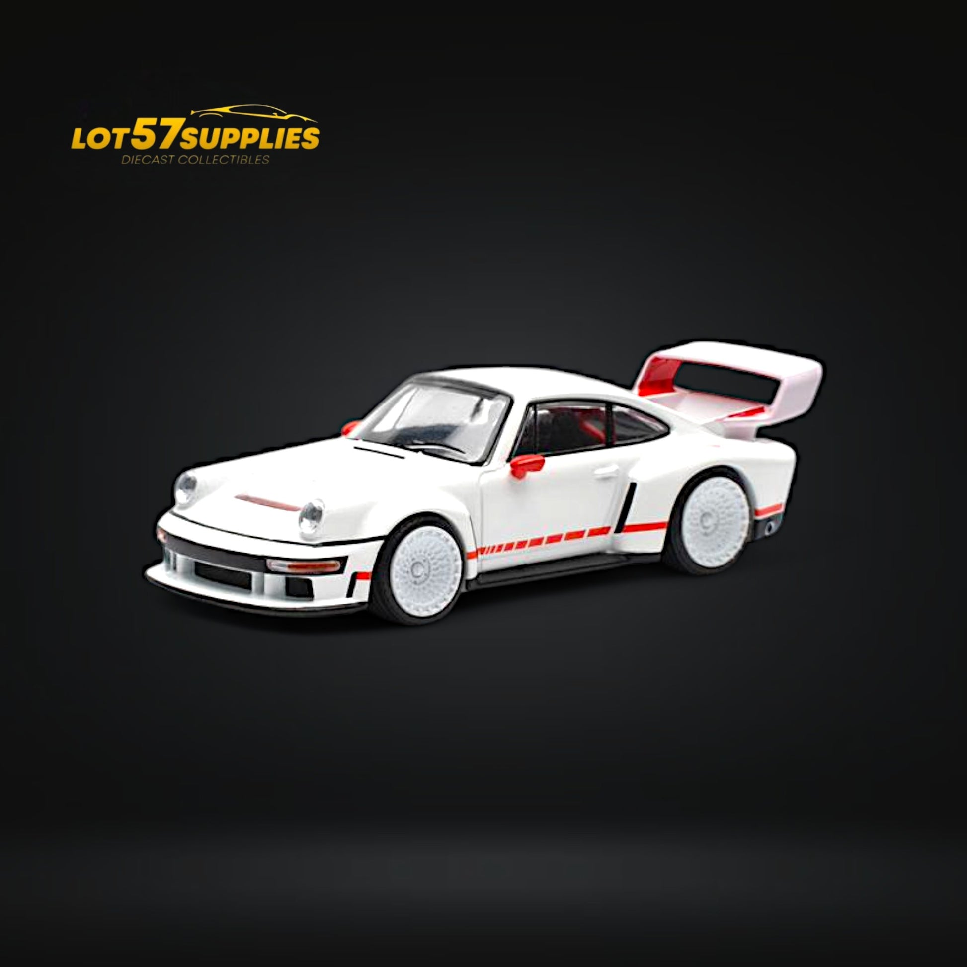 Pop Race Porsche Singer DLS Turbo White 1:64