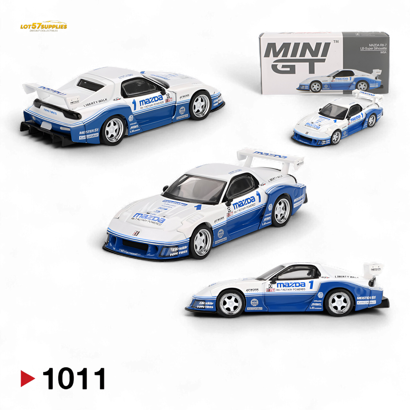 Mini-GT MAZDA RX-7 LB-Super Silhouette IMSA #1011 1:64