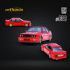 DCM BMW M3 E30 in Red / Gold Wheels 1:64