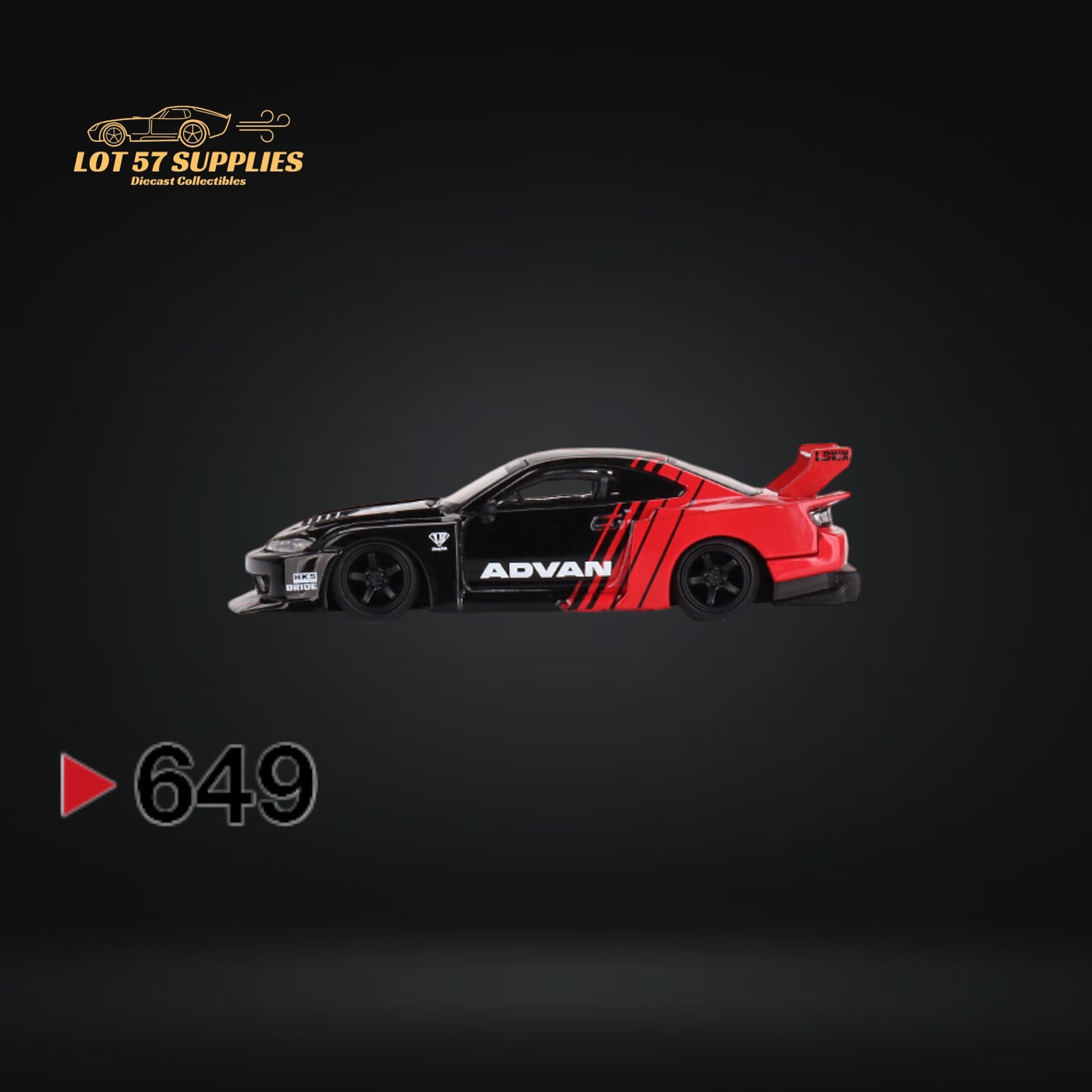 Mini-GT Nissan LB-Super Silhouette S15 SILVIA ADVAN #649 1:64 MGT00649