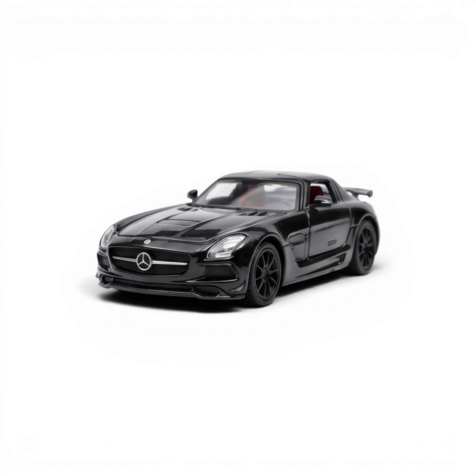 (Pre-Order) Fine Works64 Mercedes-Benz SLS AMG BS - Black 1:64 — angle 3