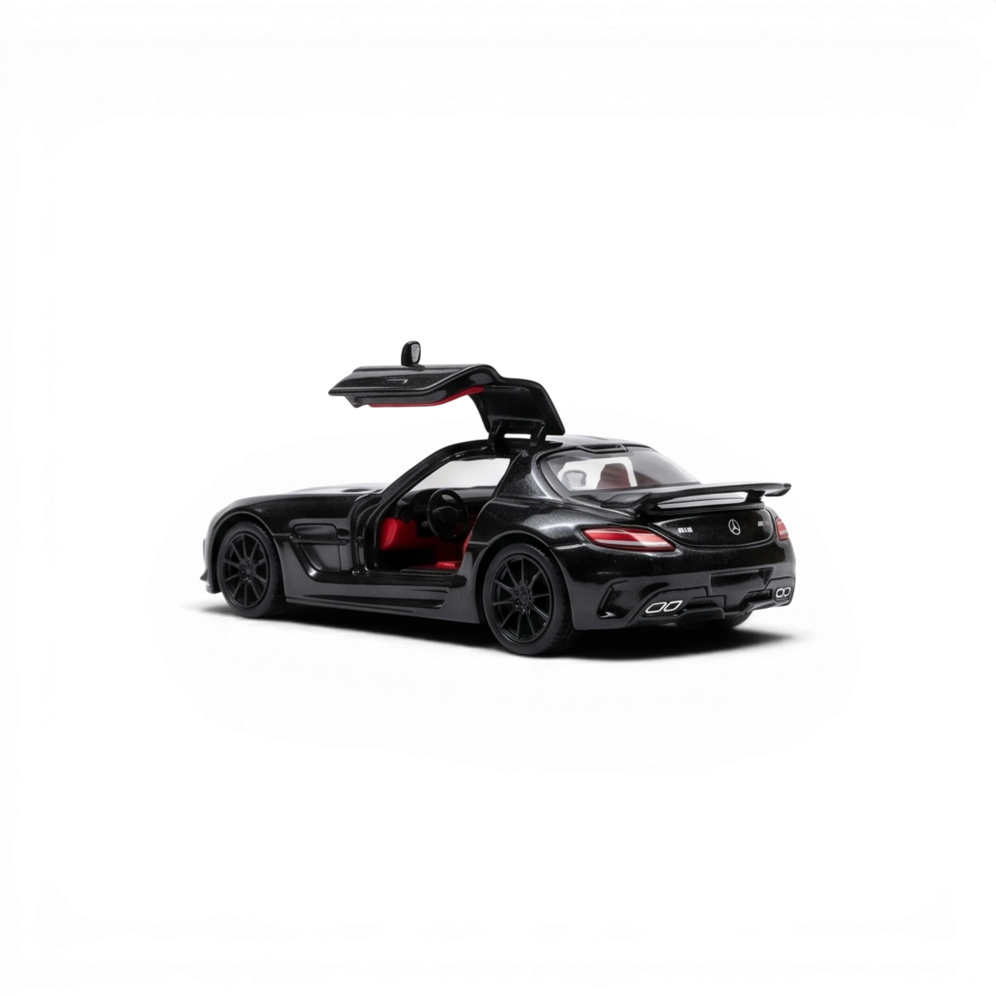 (Pre-Order) Fine Works64 Mercedes-Benz SLS AMG BS - Black 1:64 — angle 5