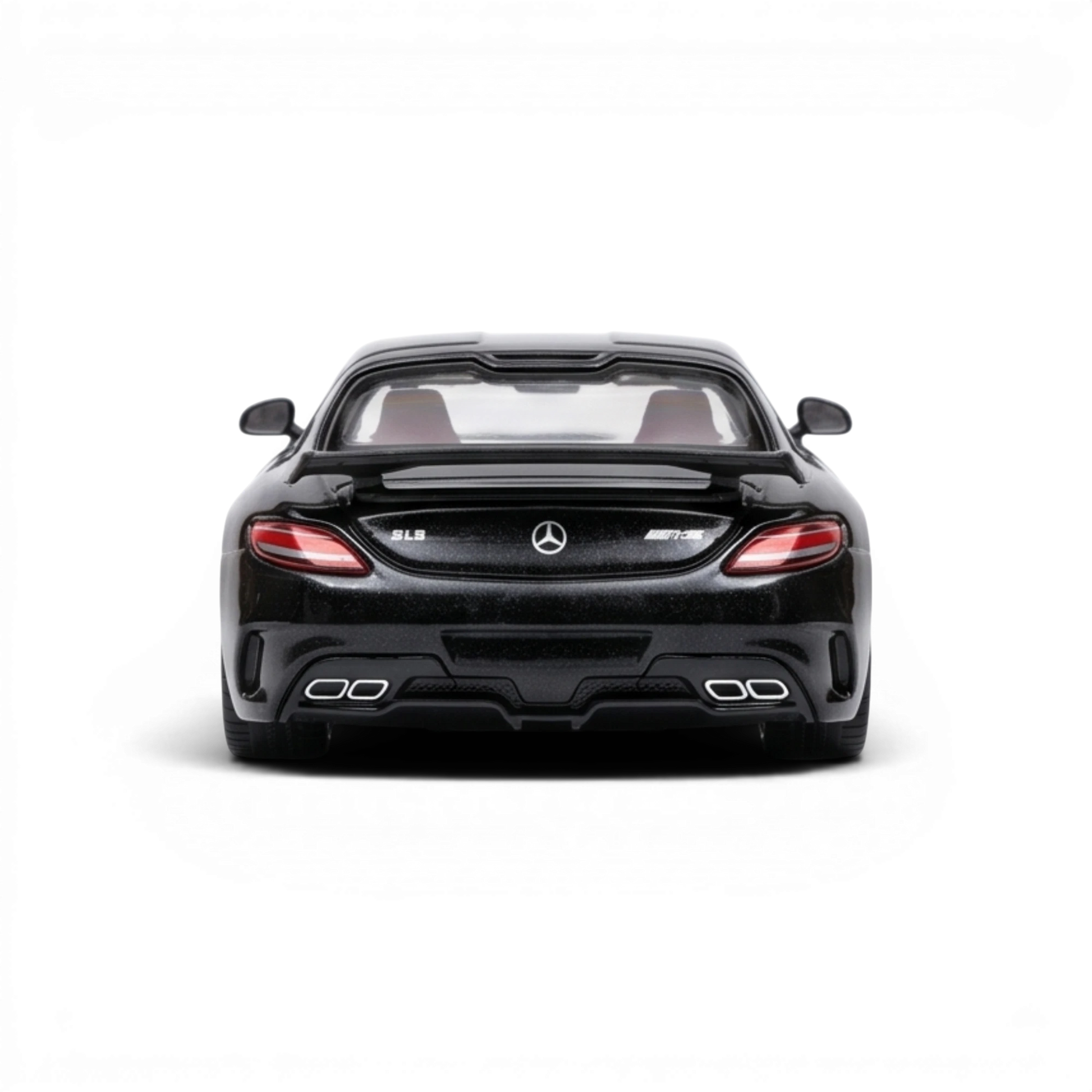 (Pre-Order) Fine Works64 Mercedes-Benz SLS AMG BS - Black 1:64 — angle 6
