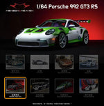 HH Model 1/64 Porsche 992 GT3 RS Metallic Dark Grey, colour shown circled