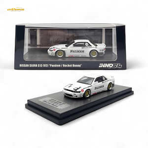 Inno64 Nissan Silvia S13 (V1) Pandem Rocket Bunny in White 1:64