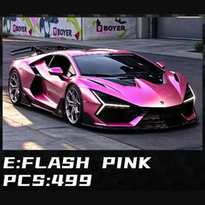 Alloy Art Lamborghini Revuelto Duke Modified FLASH PINK 1:64 diecast, front three-quarter view with 499 pcs label