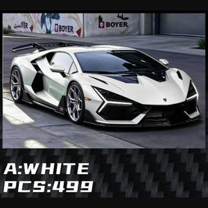 Alloy Art Lamborghini Revuelto Duke Modified WHITE (Ltd 499) 1:64 diecast, front three-quarter view with rear wing