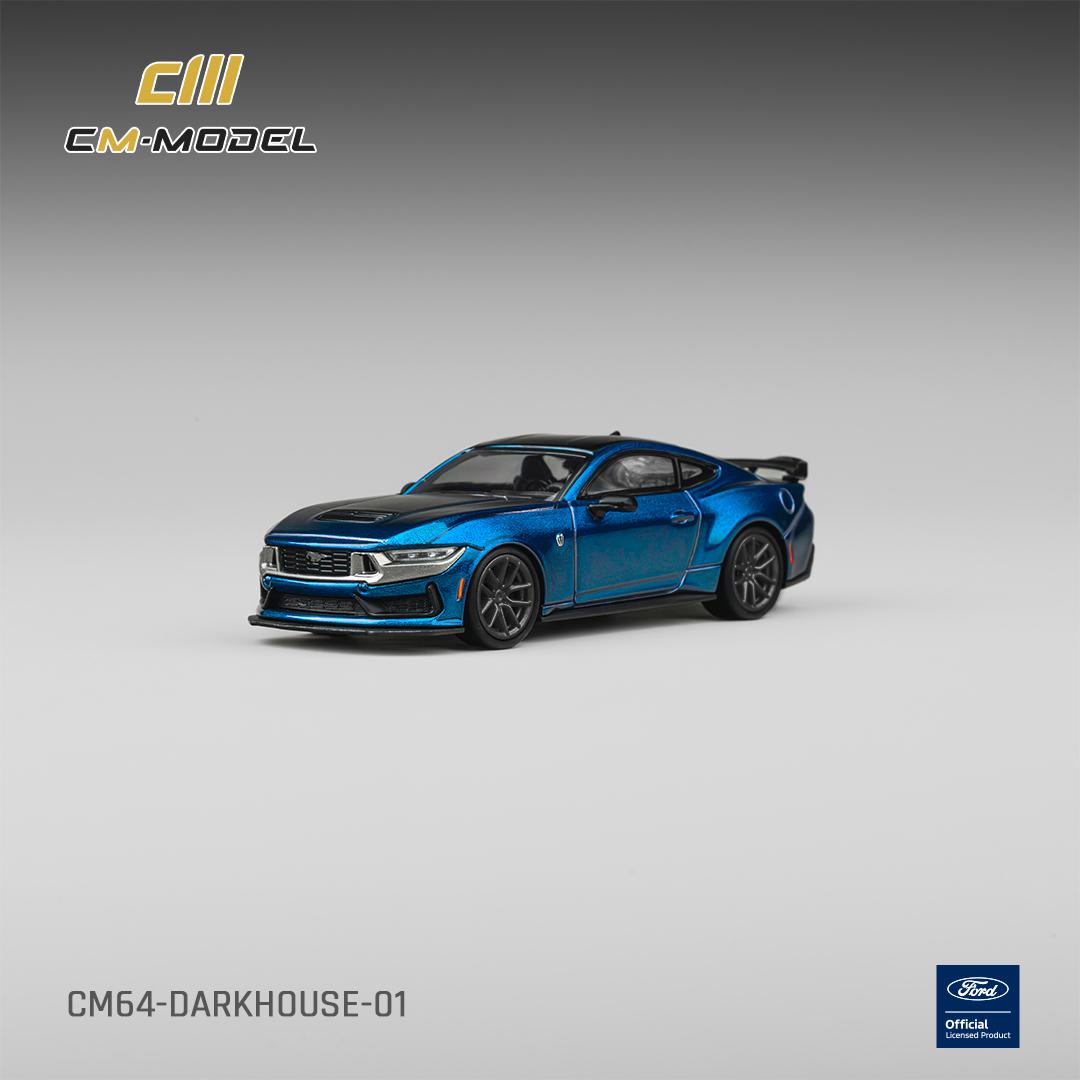 (Pre-Order) CM Model Ford Mustang Dark Horse - Blue Ember Metallic 1:64