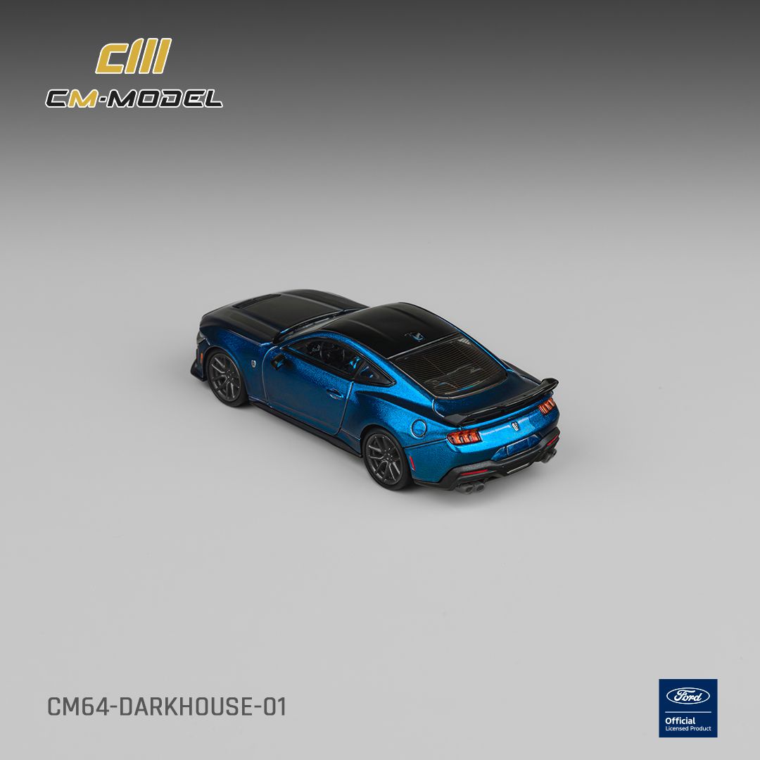 (Pre-Order) CM Model Ford Mustang Dark Horse - Blue Ember Metallic 1:64