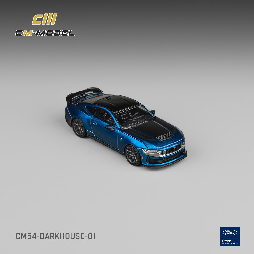 (Pre-Order) CM Model Ford Mustang Dark Horse - Blue Ember Metallic 1:64