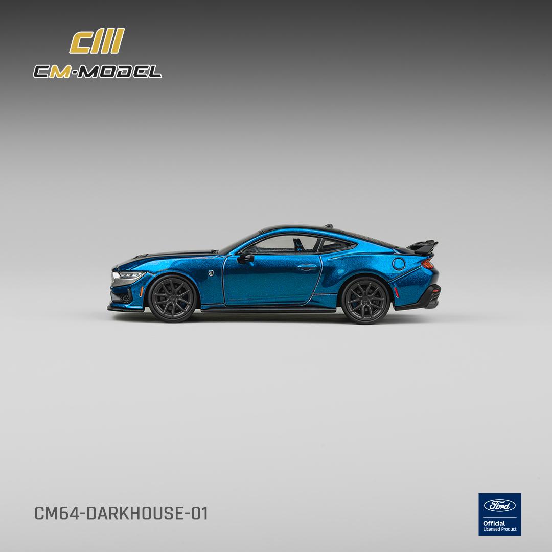 (Pre-Order) CM Model Ford Mustang Dark Horse - Blue Ember Metallic 1:64