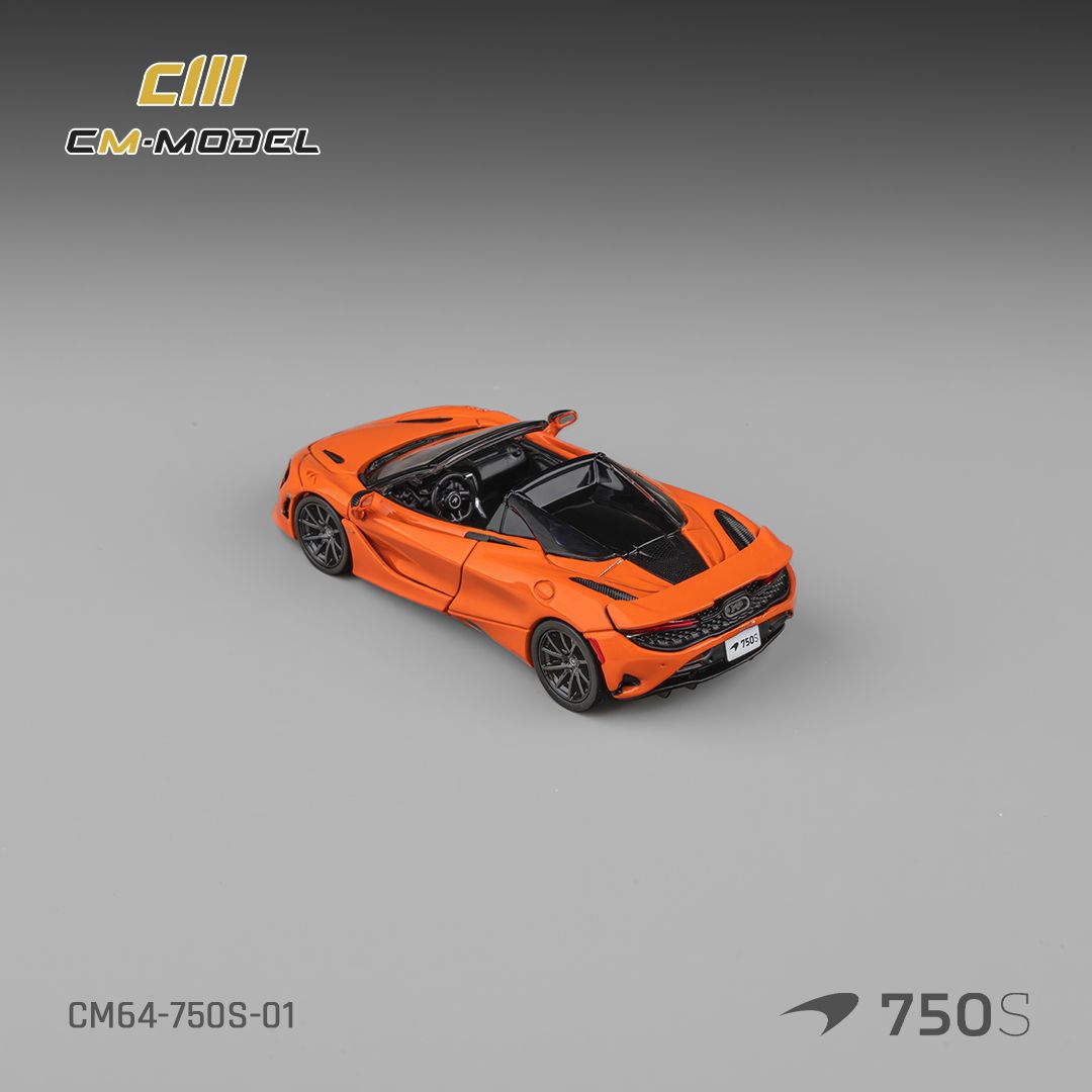 (Pre-Order) CM Model McLaren 750S Spider - Ember Orange 1:64