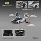 (Pre-Order) CM Model Pagani Utopia - Bianco Benny w/ Blu Francia Carbon 1:64