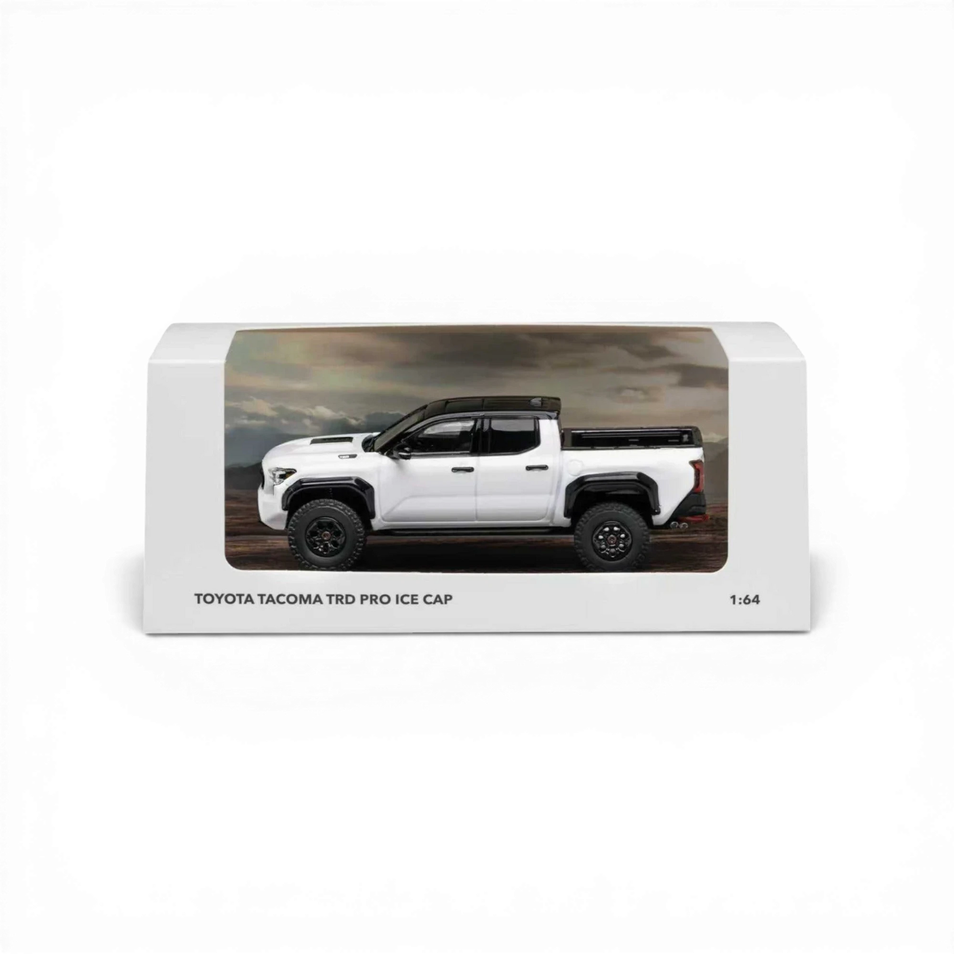 DiecastTalk x GCD Toyota Tacoma TRD PRO (4th Gen) Ice Cap White LHD 1:64