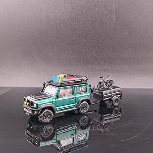 (Pre-Order) Fine Works64 Modified Suzuki Jimny Model - Emerald Metallic Green (Ltd 999) 1:64
