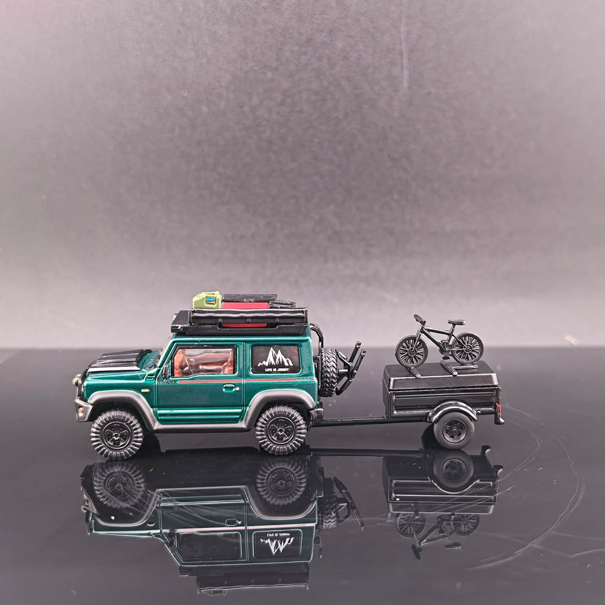 (Pre-Order) Fine Works64 Modified Suzuki Jimny Model - Emerald Metallic Green (Ltd 999) 1:64