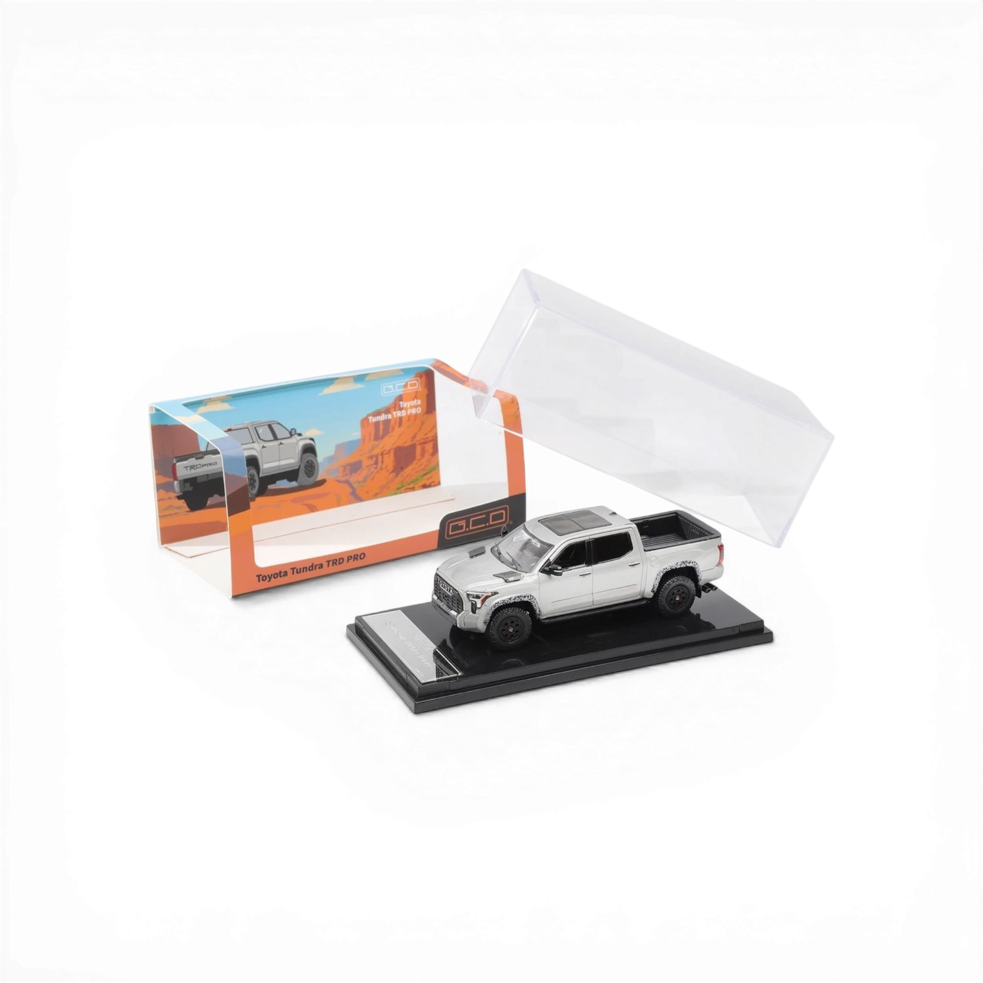 GCD Toyota Tundra - Silver (LHD) w/ Accessories 1:64