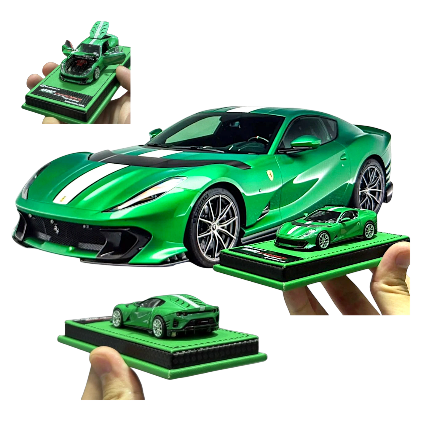 (Pre-Order) GLAMCRAFT 812C Full-Open Diecast - Metallic Green 1:64