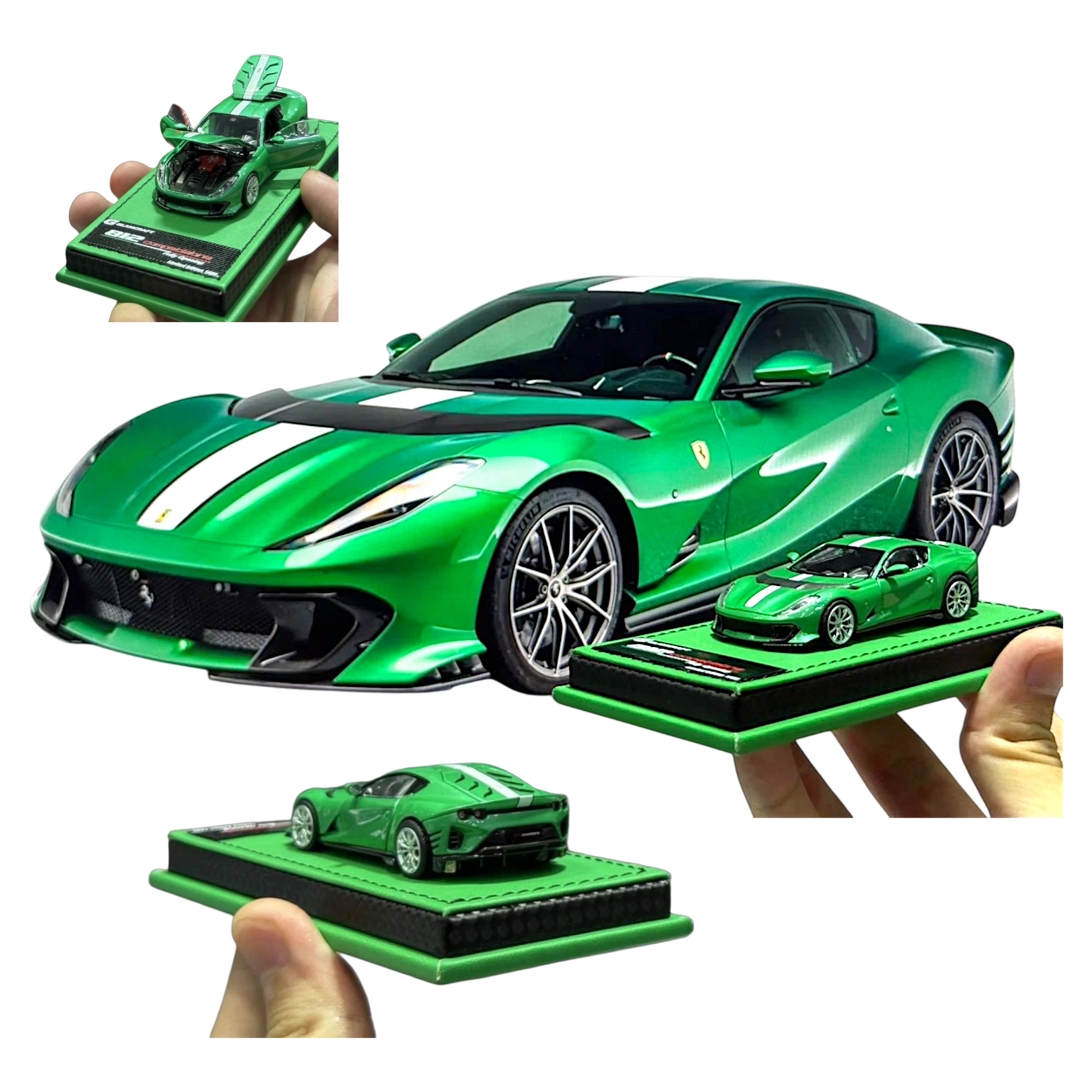 (Pre-Order) GLAMCRAFT 812C Full-Open Diecast - Metallic Green 1:64
