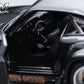 Close-up of the open driver door showing the RWB 993 interior and roll cage
