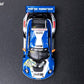Top-down view of the white and blue H&R #921 911 GT3 R