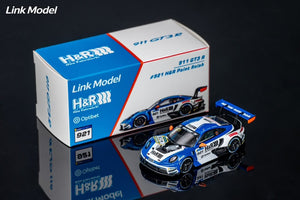 H&R #921 911 GT3 R in front of its blue and white Link Model display box