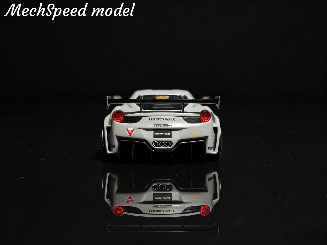 (Pre-Order) Mechspeed 458 GT Rear Wing Modification Resin Model - Air Force Gray Livery (Ltd 299) 1:64