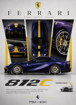 (Pre-Order) PSM x DMY Ferrari 812C Purple + Yellow YY livery 1:64